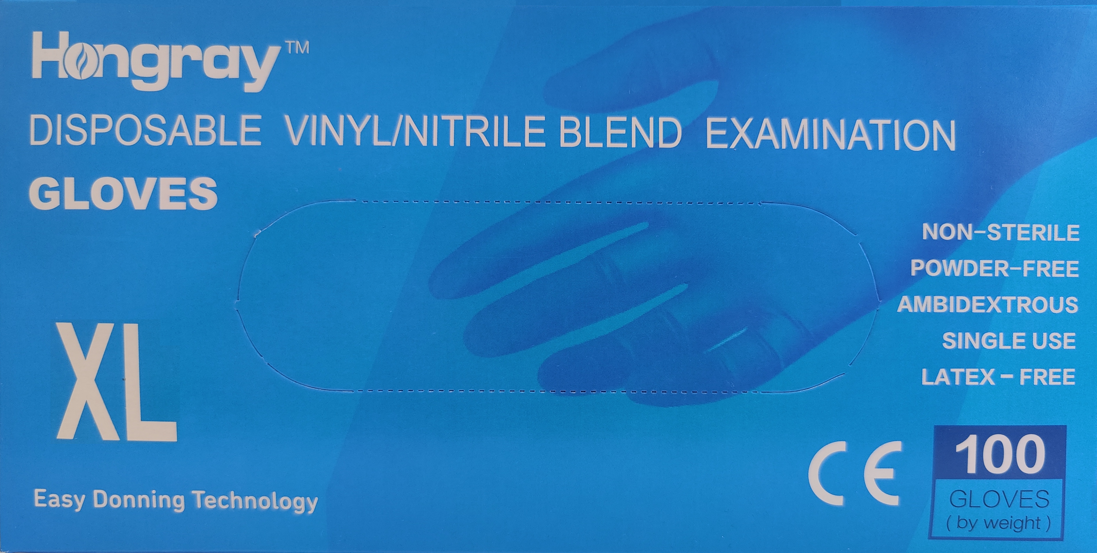 Hongray Vinyl/Nitril Handschuhe Gr. XL 100 Stück